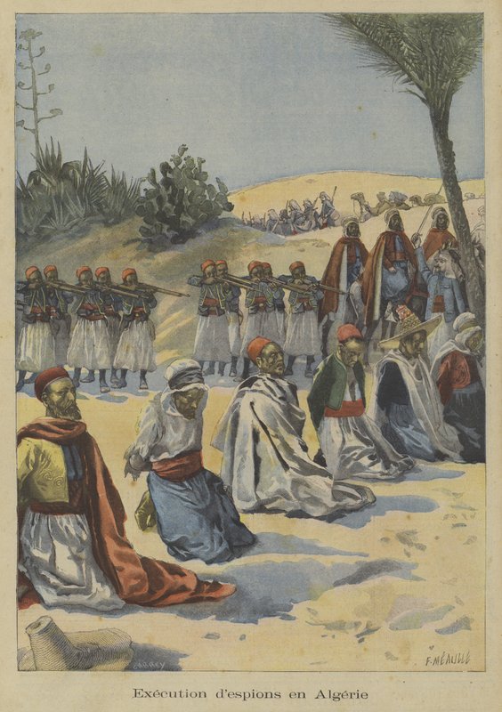 Französische Kolonialtruppen exekutieren Spione in Algerien von Fortune Louis Meaulle