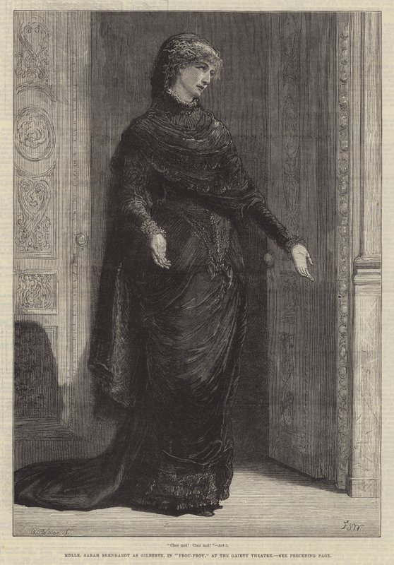 Mademoiselle Sarah Bernhardt als Gilberte in Frou-Frou im Gaiety Theatre von Francis S. Walker