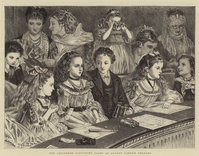 Die Kinder-Pantomimen-Party im Covent Garden Theatre von Francis Wilfred Lawson