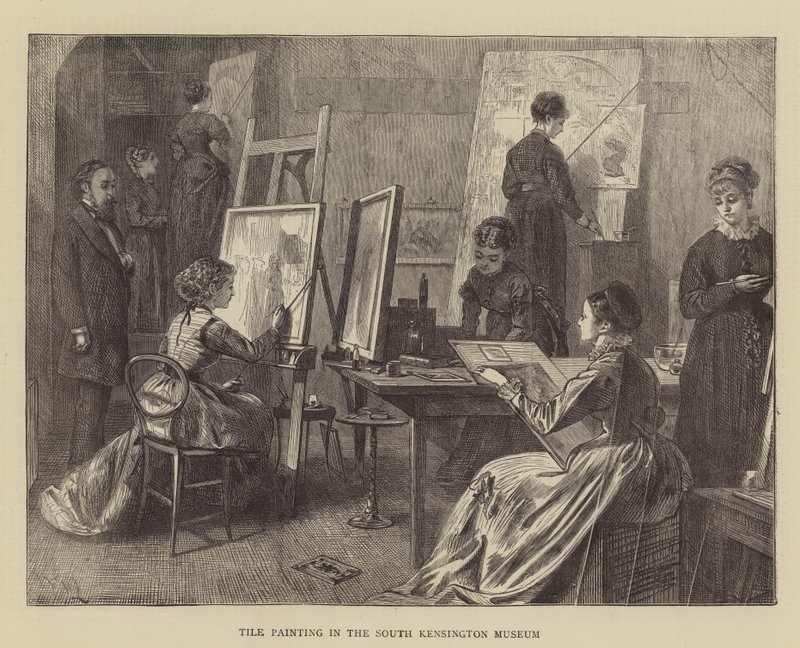 Fliesenmalerei im South Kensington Museum von Francis Wilfred Lawson