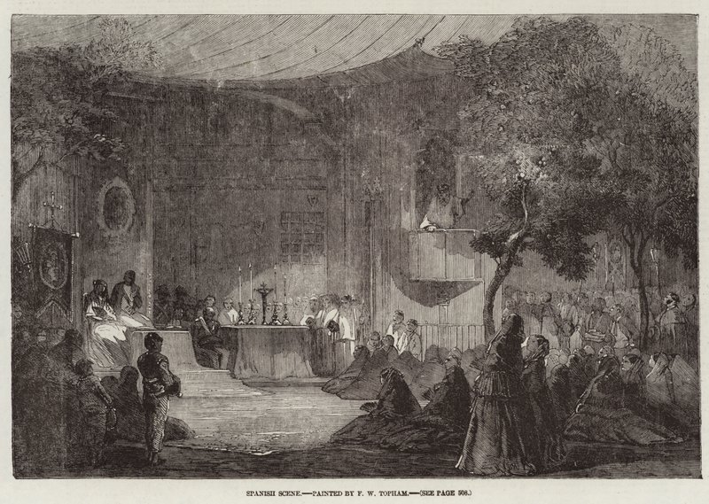 Spanische Szene von Francis William Topham