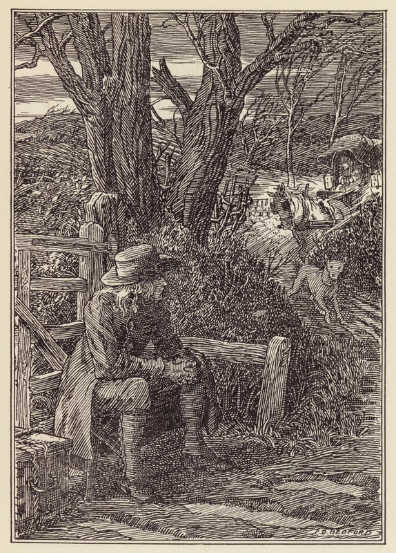 Illustration für Die Grille an der Herdstelle von Charles Dickens von Francis Donkin Bedford