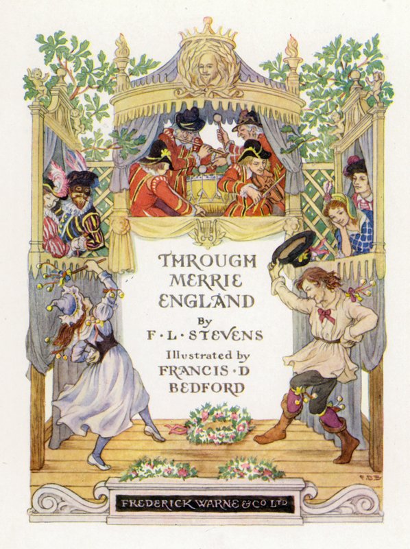 Titelblatt-Illustration für Durch Merrie England von Francis Donkin Bedford