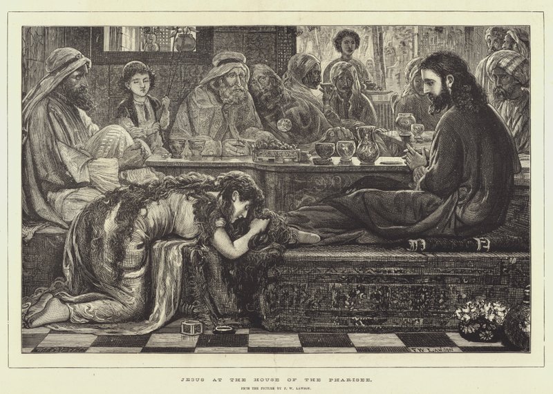 Jesus im Haus des Pharisäers von Francis Wilfred Lawson
