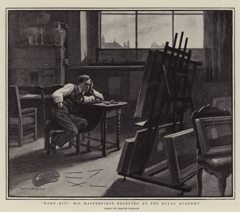 Hart getroffen! Sein Meisterwerk wurde von der Royal Academy abgelehnt von Francois Barraud