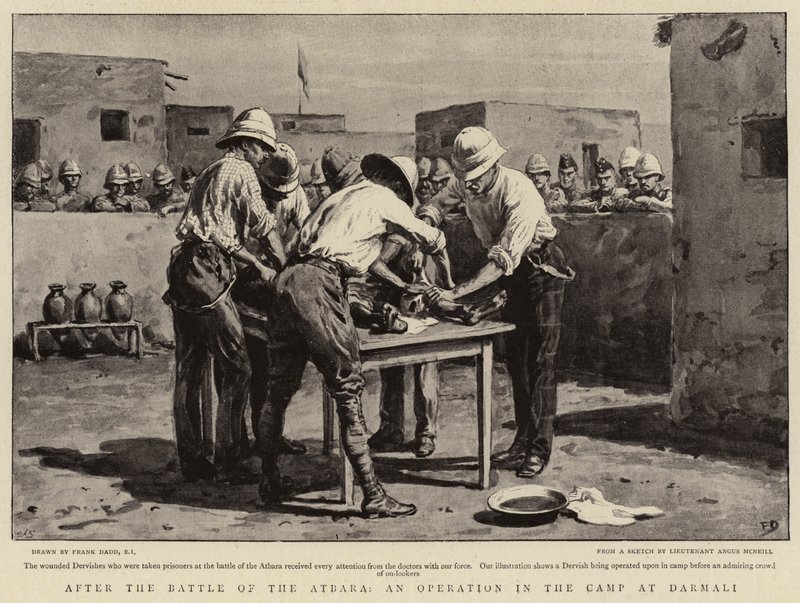 Nach der Schlacht von Atbara, eine Operation im Lager von Darmali von Frank Dadd