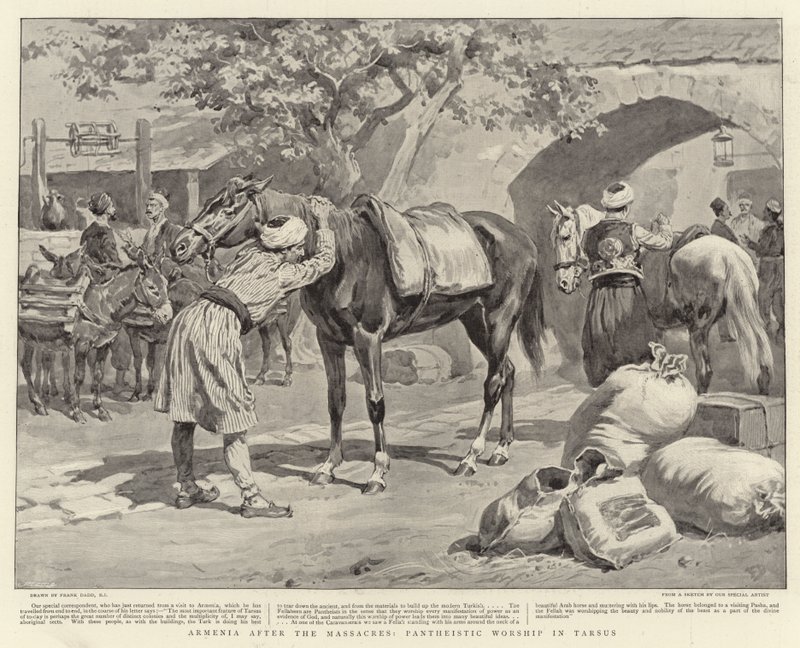 Armenien nach den Massakern, pantheistischer Gottesdienst in Tarsus von Frank Dadd