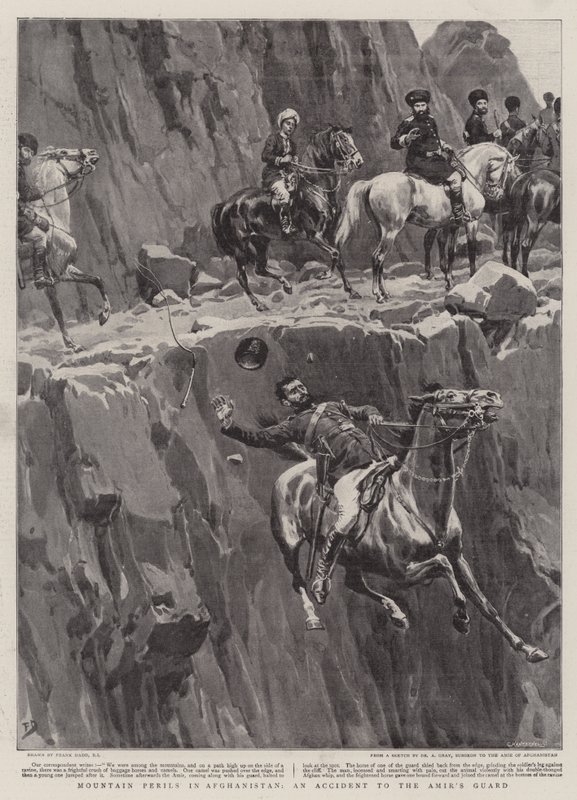Berggefahren in Afghanistan, ein Unfall der Wache des Emirs von Frank Dadd