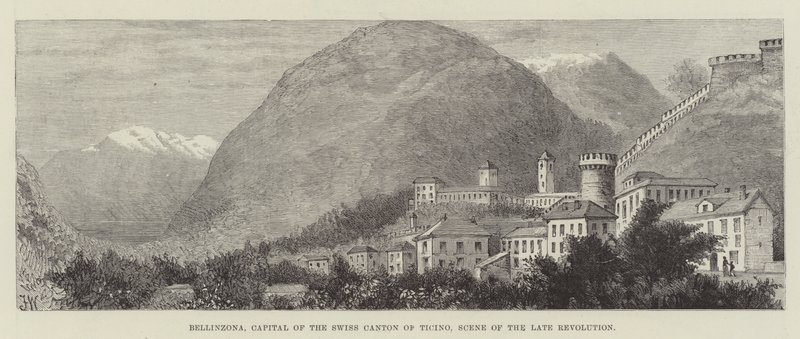 Bellinzona, Hauptstadt des Schweizer Kantons Tessin, Schauplatz der letzten Revolution von Frank Watkins