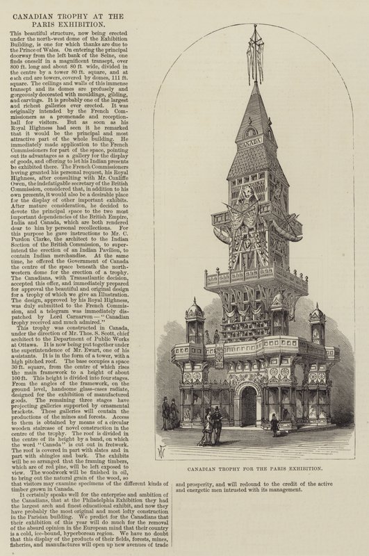 Kanadische Trophäe für die Pariser Ausstellung von Frank Watkins
