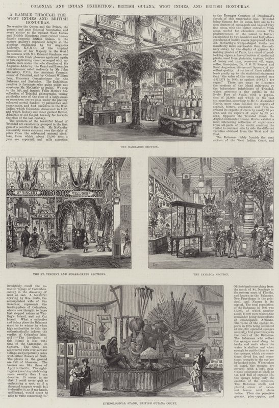 Kolonial- und Indien-Ausstellung, Britisch-Guayana, Westindische Inseln und Britisch-Honduras von Frank Watkins