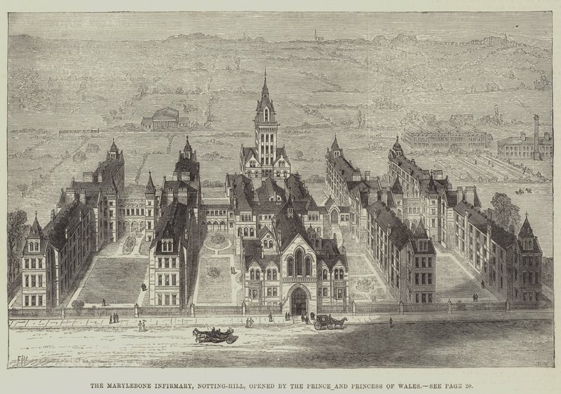 Das Marylebone-Krankenhaus, Notting-Hill, eröffnet von dem Prinzen und der Prinzessin von Wales von Frank Watkins