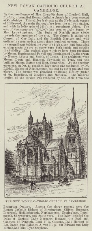 Die neue römisch-katholische Kirche in Cambridge von Frank Watkins