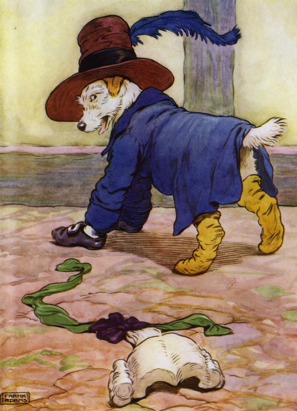 Illustration für Old Mother Hubbard (Farblithografie) von Frank Adams