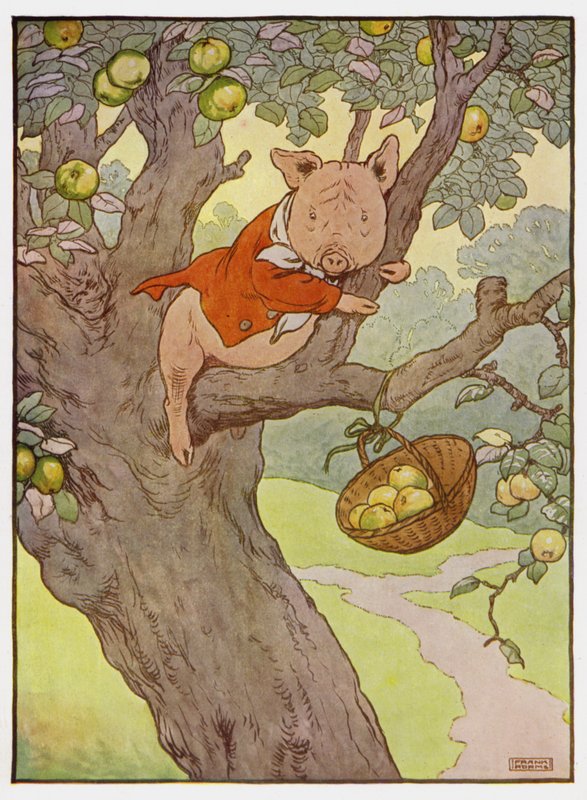 Illustration für Die drei kleinen Schweinchen von Frank Adams