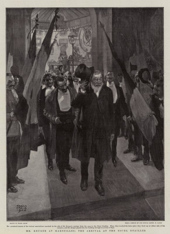 Herr Kruger in Marseille, die Ankunft im Hotel Noailles von Frank Craig