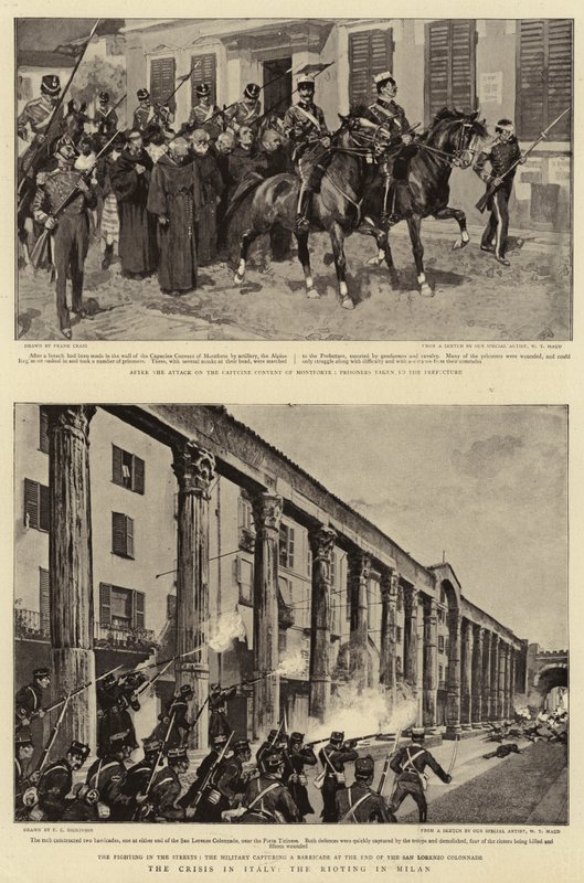 Die Krise in Italien, die Unruhen in Mailand von Frank Craig