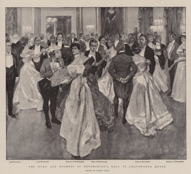 Der Ball des Herzogs und der Herzogin von Devonshire im Chatsworth House von Frank Craig