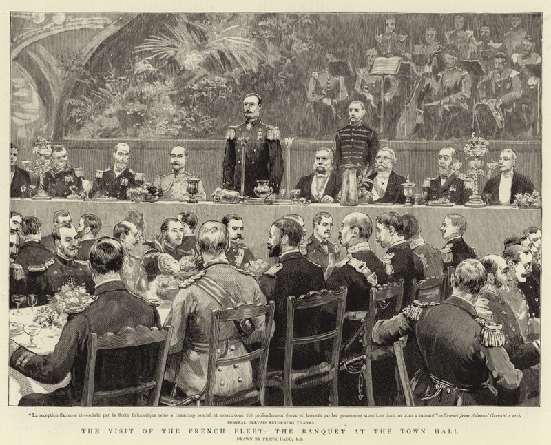 Der Besuch der französischen Flotte, das Bankett im Rathaus von Frank Dadd