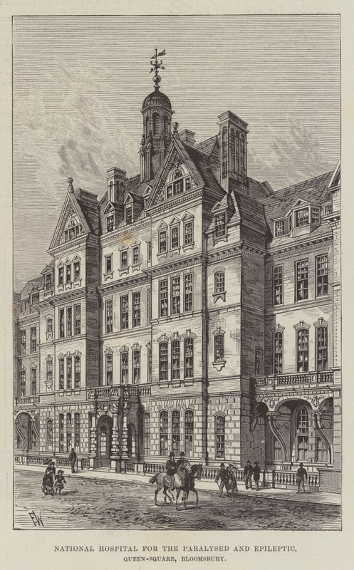 Nationales Krankenhaus für Gelähmte und Epileptiker, Queen-Square, Bloomsbury von Frank Watkins