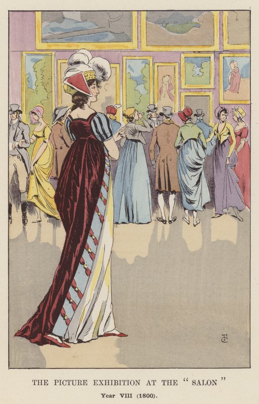 Die Kunstausstellung im Salon, Jahr VIII, 1800 von François Courboin