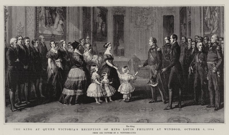 Der König bei Königin Victorias Empfang von König Louis Philippe in Windsor, 8. Oktober 1844 von Franz Xaver Winterhalter