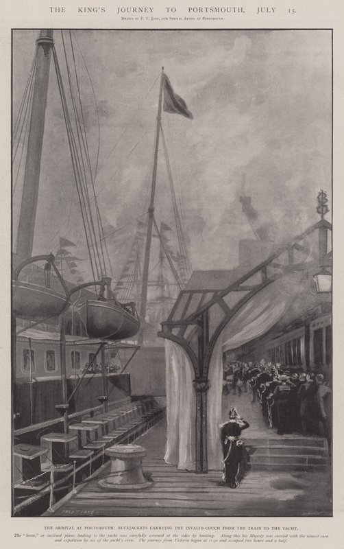 Die Reise des Königs nach Portsmouth, 15. Juli von Fred T. Jane