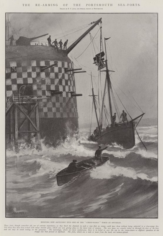 Die Wiederbewaffnung der Portsmouth-Seefestungen von Fred T. Jane