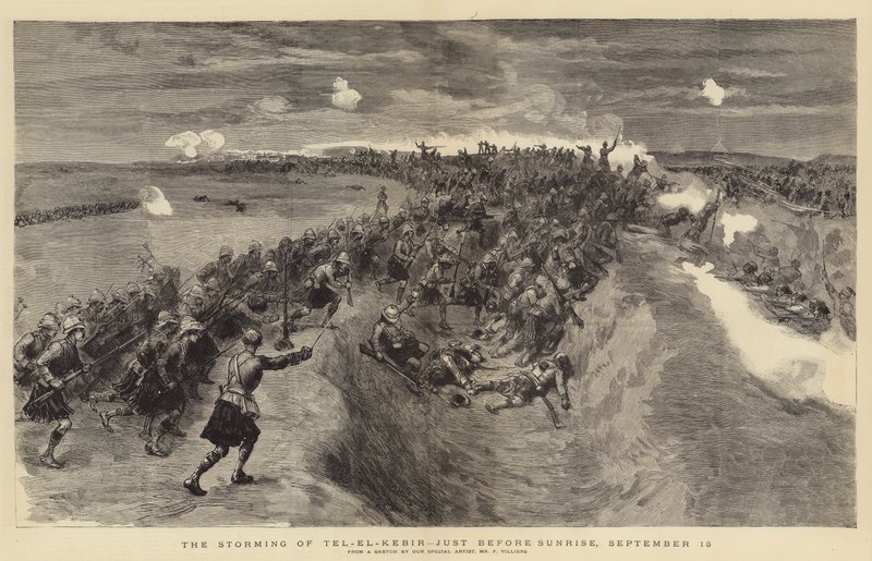 Der Sturm auf Tel-el-Kebir, kurz vor Sonnenaufgang, 13. September von Frederic Villiers