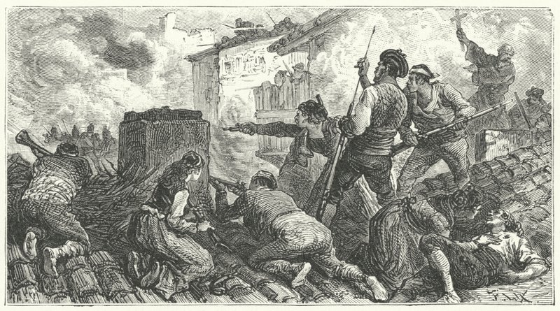 Verteidigung von Saragossa gegen die Franzosen von Frederic Theodore (after) Lix
