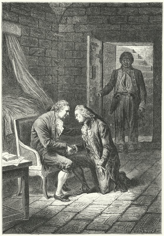 Ludwig XVI. von Frankreich erhält die Nachricht von seiner Verurteilung wegen Hochverrats von seinem Anwalt Malesherbes von Frederic Theodore (after) Lix