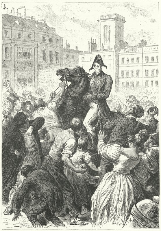 Der Herzog von Wellington in einem Aufruhr (Stich) von Frederic Theodore (after) Lix