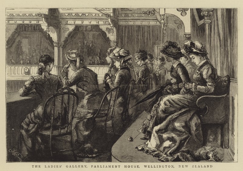 Die Damengalerie, Parlamentsgebäude, Wellington, Neuseeland von Frederic Villiers