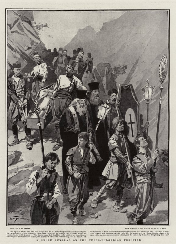Ein griechisches Begräbnis an der türkisch-bulgarischen Grenze von Frederic de Haenen