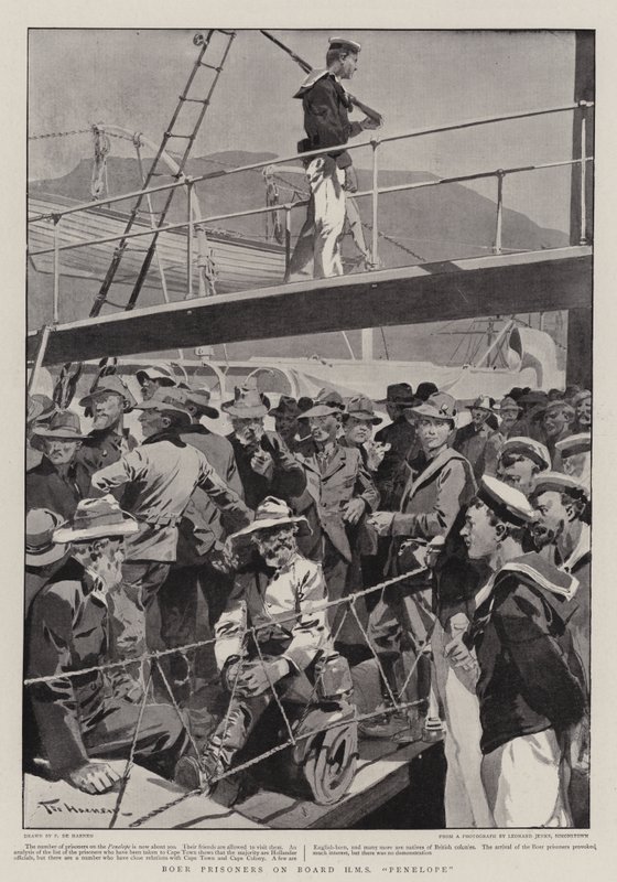 Buren-Gefangene an Bord der H.M.S. Penelope von Frederic de Haenen