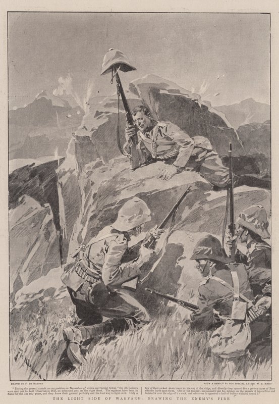 Die helle Seite des Krieges, das Feuer des Feindes anziehen von Frederic de Haenen