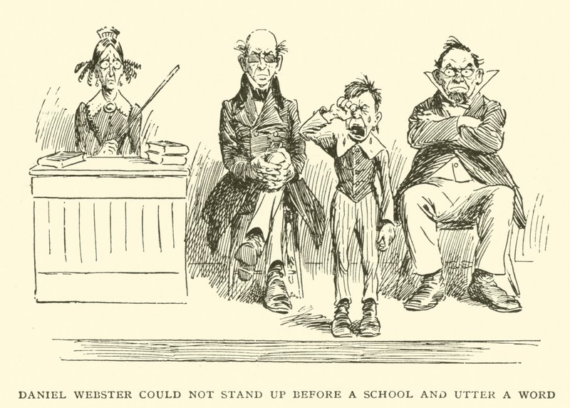 Daniel Webster konnte nicht vor einer Schule stehen und ein Wort sagen von Frederick Burr Opper