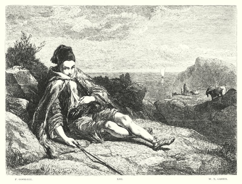 Lord Byrons Childe Harold, Gesang II, Strophe 52 von Frederick Goodall