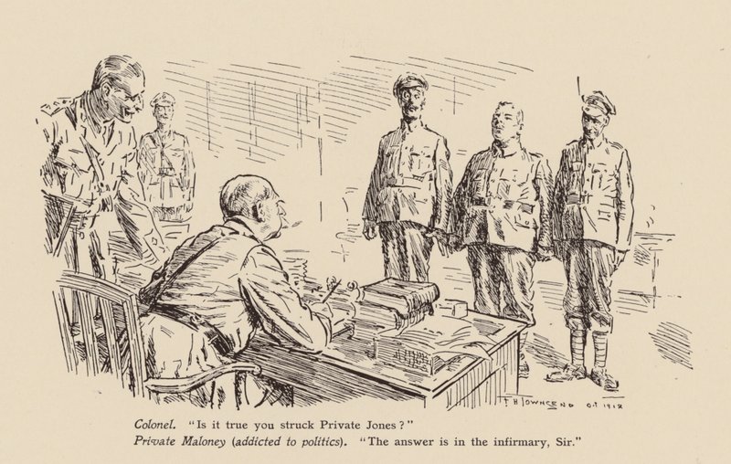 Soldat wegen Schlags eines Kameraden angeklagt von Frederick Henry Townsend