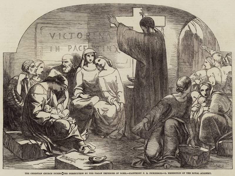 Die christliche Kirche während der Verfolgung durch die heidnischen Kaiser von Rom von Frederick Richard Pickersgill
