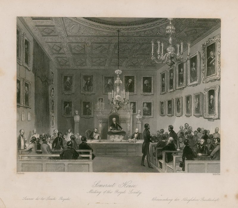 Somerset House, Treffen der Royal Society von Frederick William Fairholt