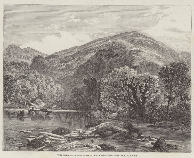 Die ruhige Stunde, eine Szene in Nordwales von Frederick William Hulme