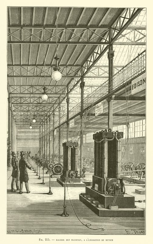 Maschinenhalle auf der Münchner Ausstellung von French School