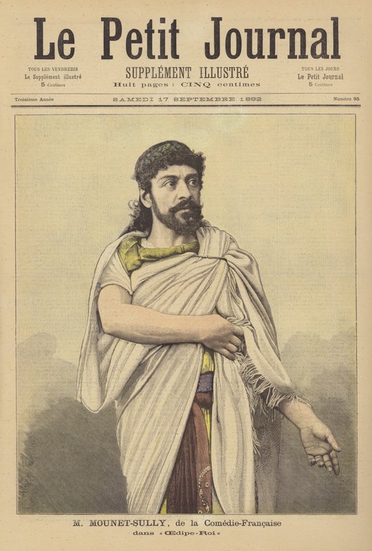 Mounet-Sully, französischer Schauspieler der Comédie-Française, in Oedipus Rex von French School