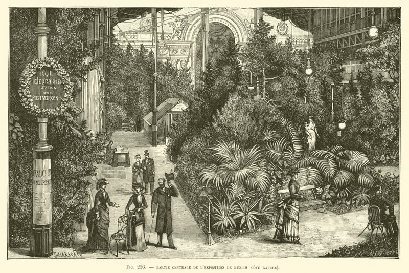 Zentraler Teil der Münchner Ausstellung, linke Seite von French School