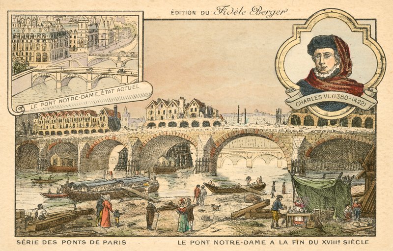 Pont Notre Dame, Paris von French School