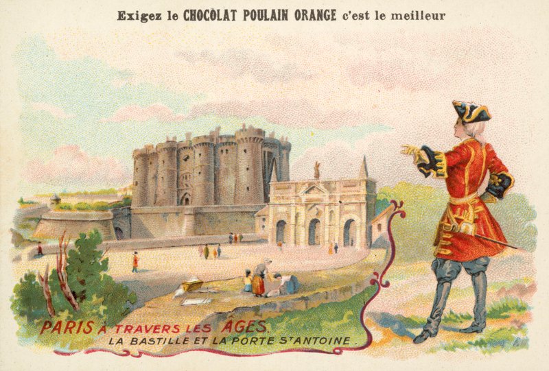 Die Bastille und die Porte Saint-Antoine, Paris von French School