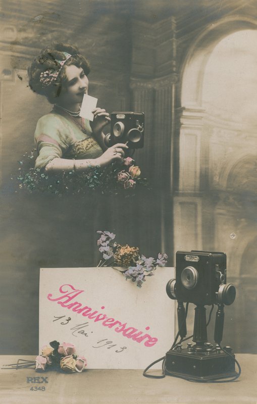 Geburtstagswünsche Postkarte gesendet im Jahr 1913 von French Photographer