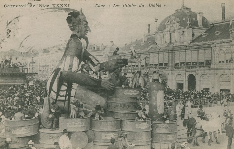 Karneval von Nizza, Char, Die Teufelspillen von French Photographer