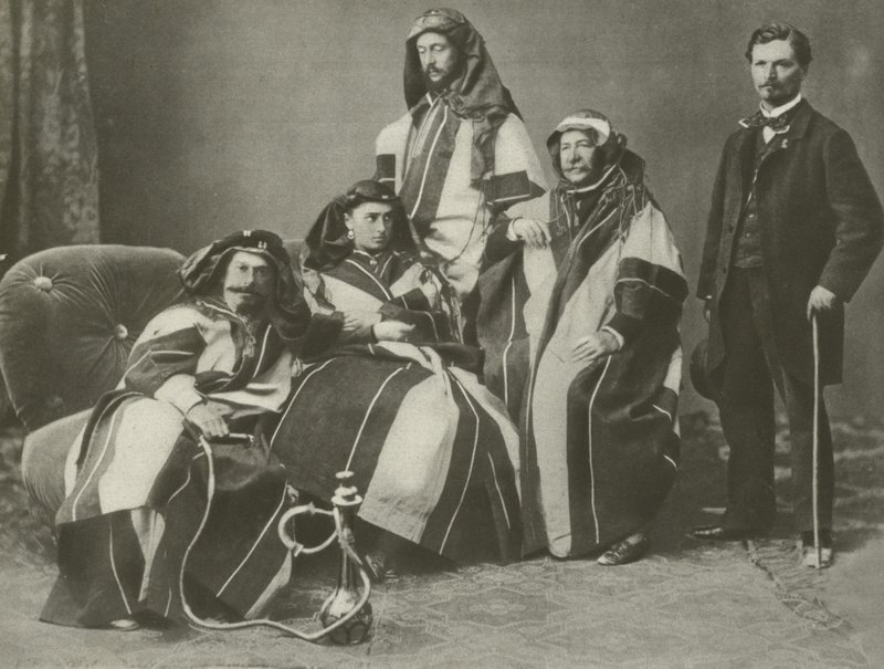 Ferdinand De Lesseps (zweiter von rechts) bei der Arbeit am Suezkanal von French Photographer